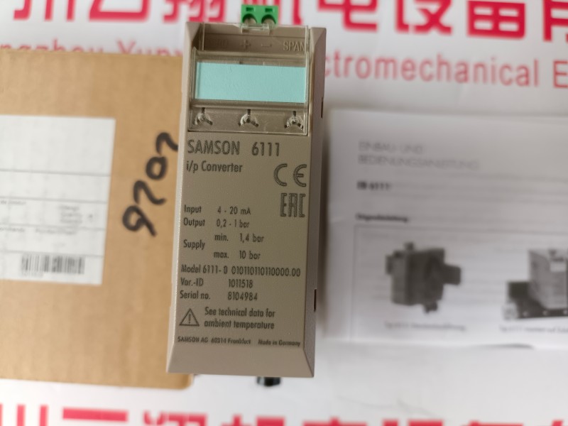 SAMSON6111-0020121711110113.00  Samson4763-11100111薩姆森閥門(mén)定位器,閥門(mén),調(diào)節(jié)閥 Samson3725-11薩姆森閥門(mén)定位器,閥門(mén),調(diào)節(jié)閥